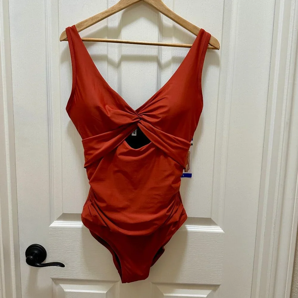 DKNY Women's One Piece Swimsuit Size L Bathing Suit Travel Beach Vacation (NEW) - Picture 12 of 12